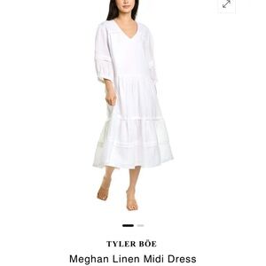 TYLER BÖE Meghan Linen Midi Women’s Dress | Size Small